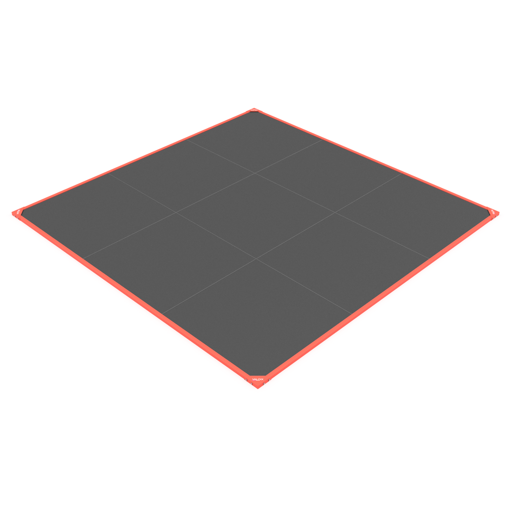 Plateau 3x3m 100% dalles caoutchouc