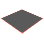 Plateau 3x3m 100% dalles caoutchouc