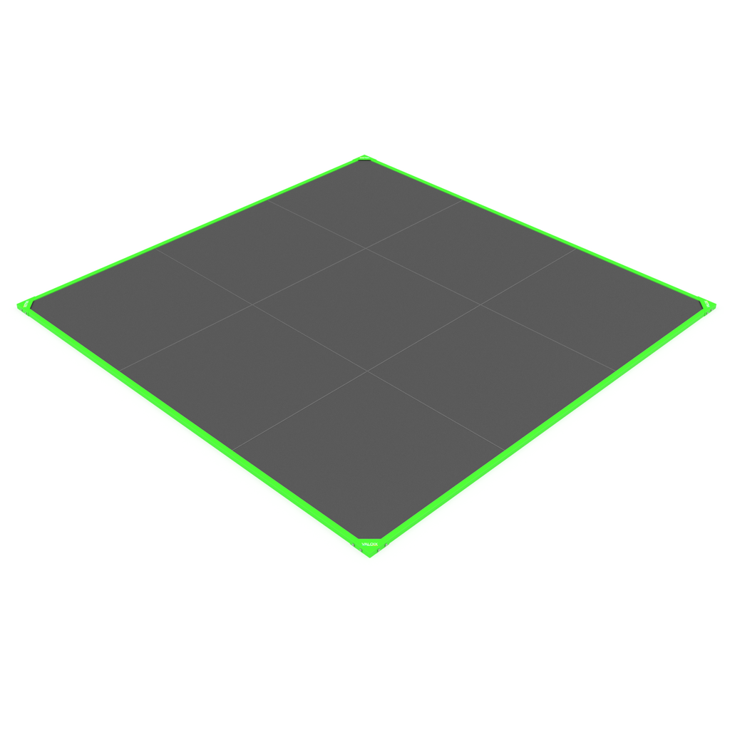 Plateau 3x3m 100% dalles caoutchouc
