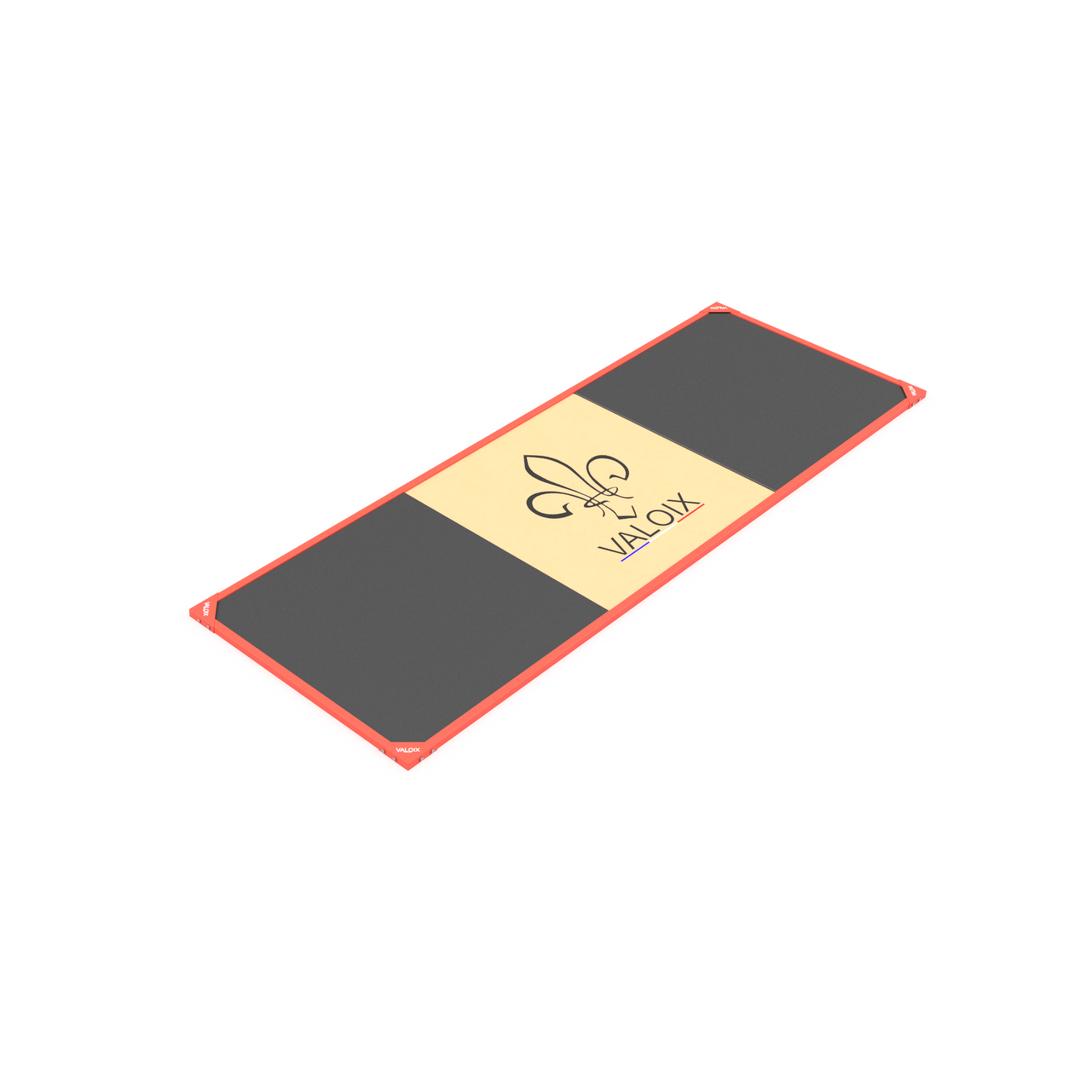 Plateau 1x3 m – 100% dalles caoutchouc