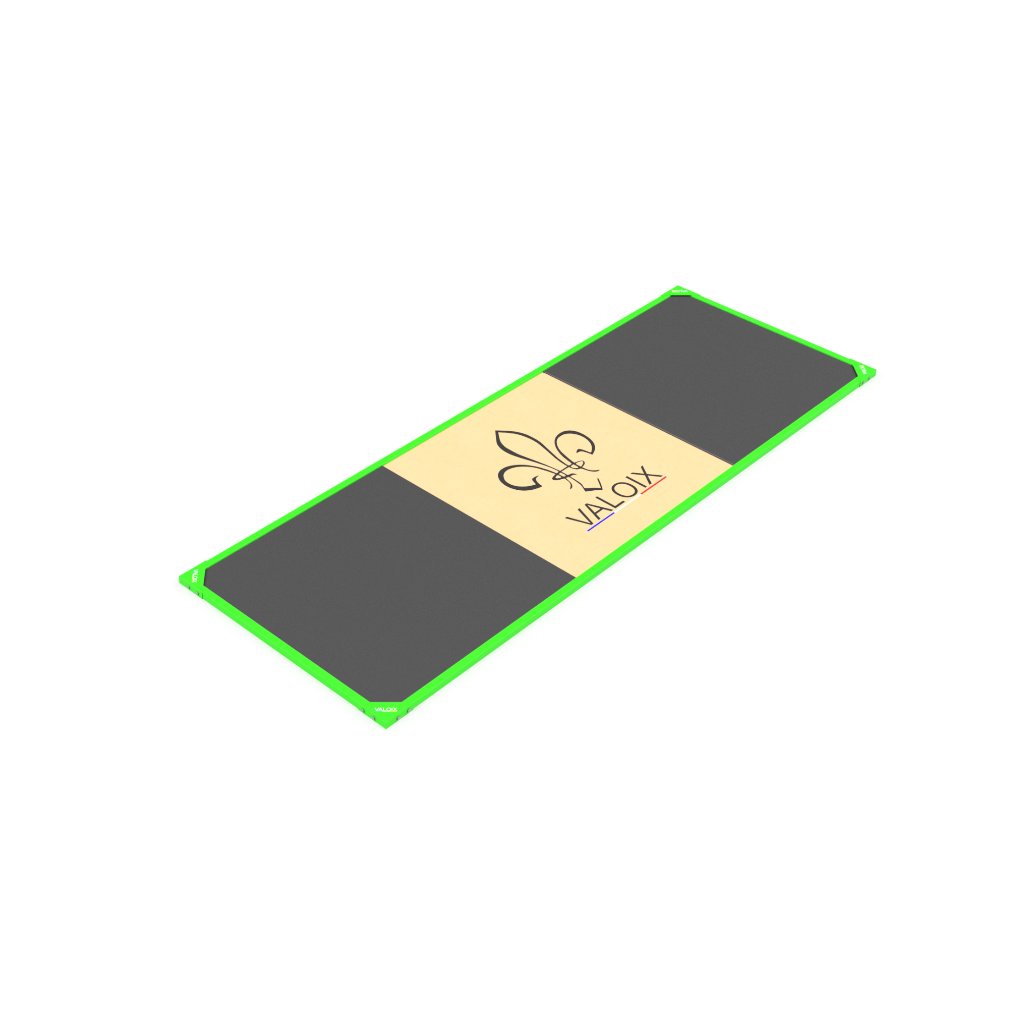 Plateau 1x3 m – 100% dalles caoutchouc