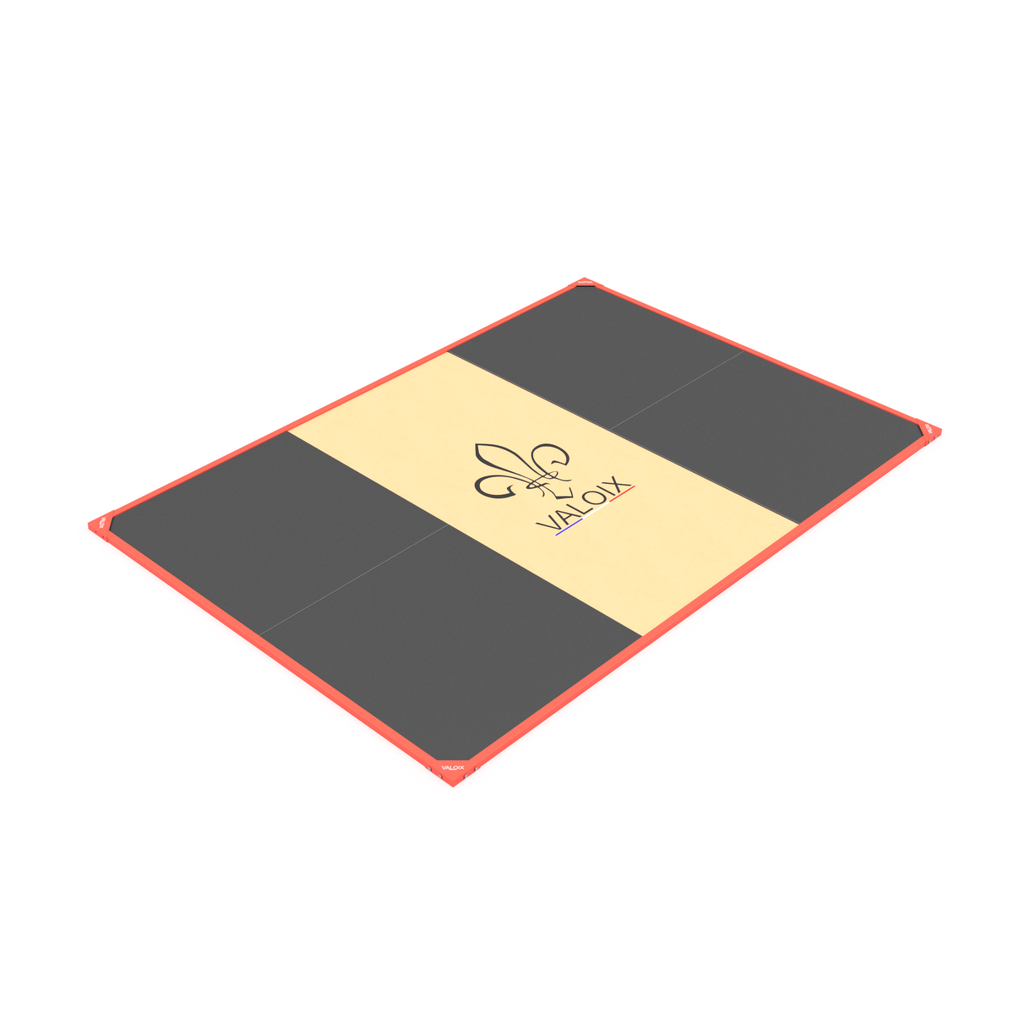 Plateau 2x3m 100% dalles caoutchouc