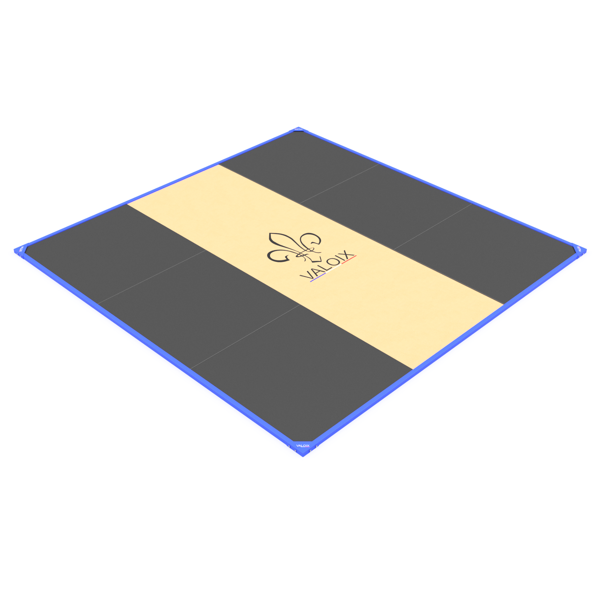 Plateau 3x3m 100% dalles caoutchouc