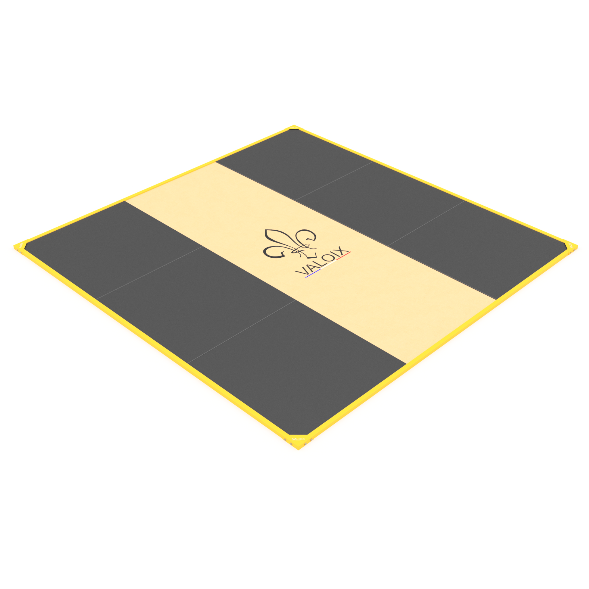 Plateau 3x3m 100% dalles caoutchouc