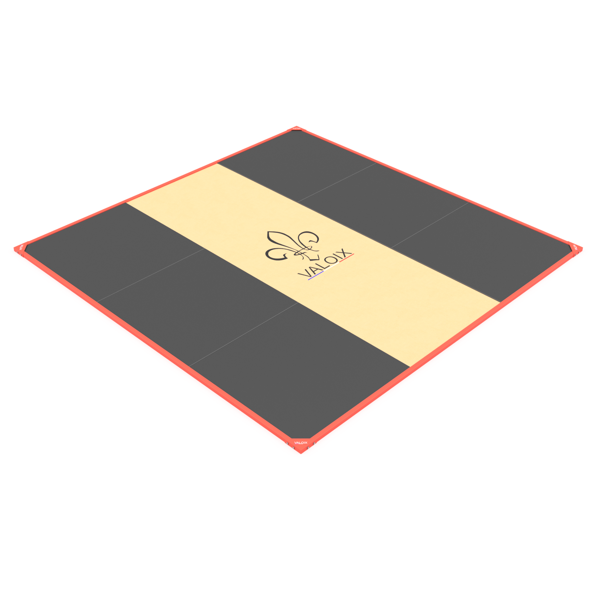 Plateau 3x3m 100% dalles caoutchouc