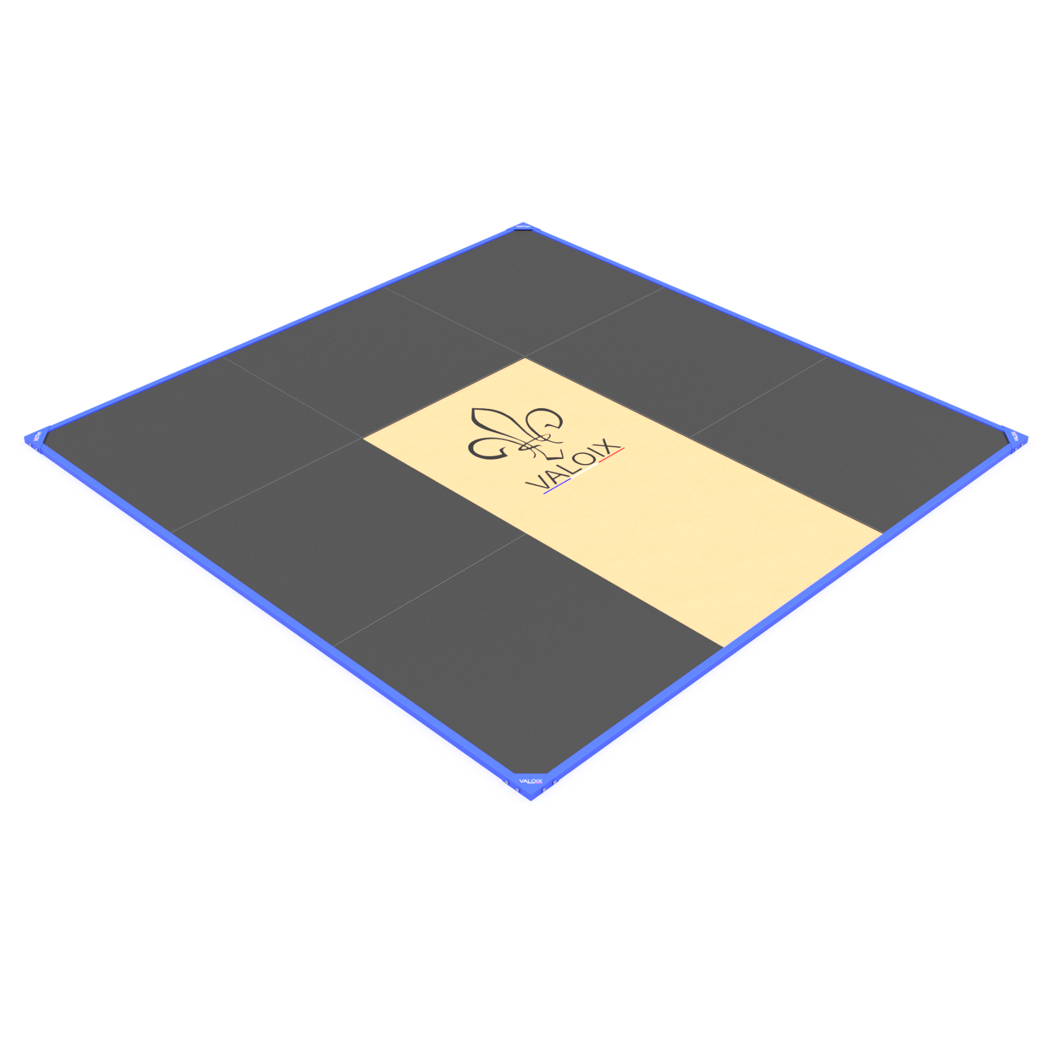 Plateau 3x3m 100% dalles caoutchouc